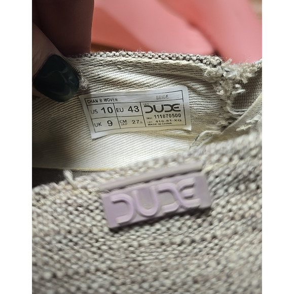 Hey Dude Chan B Woven Beige Canvas Loafer Slip On Casual Shoes Men's Size 10 - Picture 8 of 8